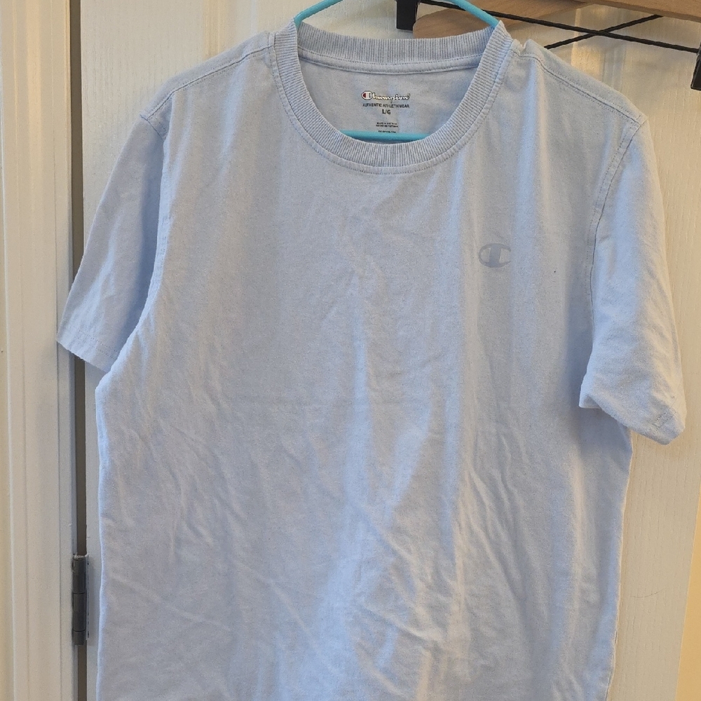 2/$6 Or $3/8 Bundle And Save!Champion Sky Blue Short Sleeve Tee Mens Large